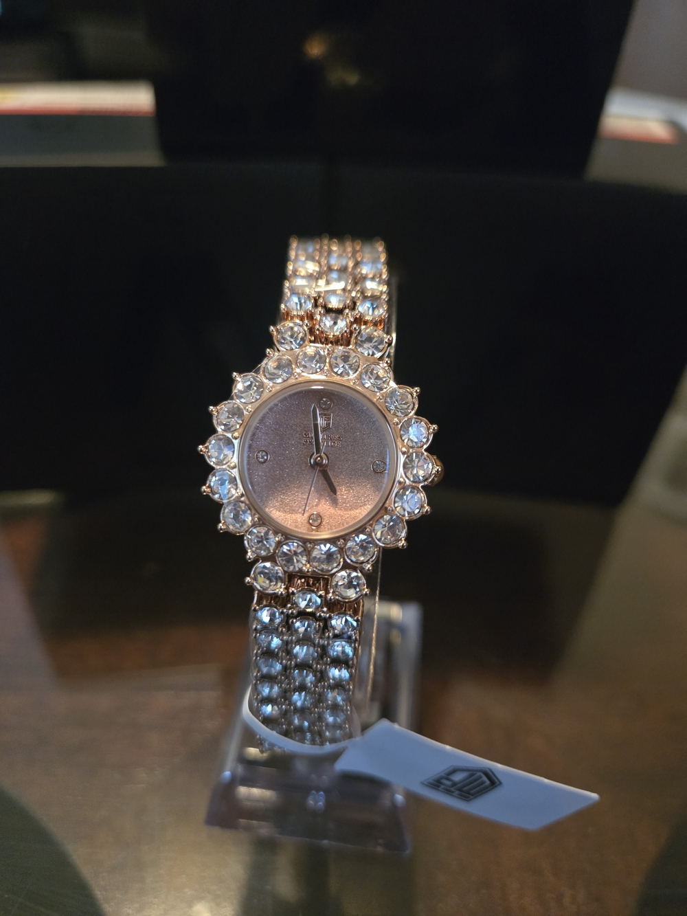 MPW-0226 Montres Prestige By Invicta Rose Gold Crystals Women's Watch 26mm